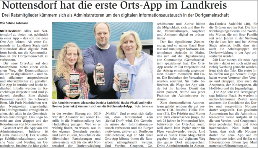 Nottensdorf hat die erste Orts-App im Landkreis